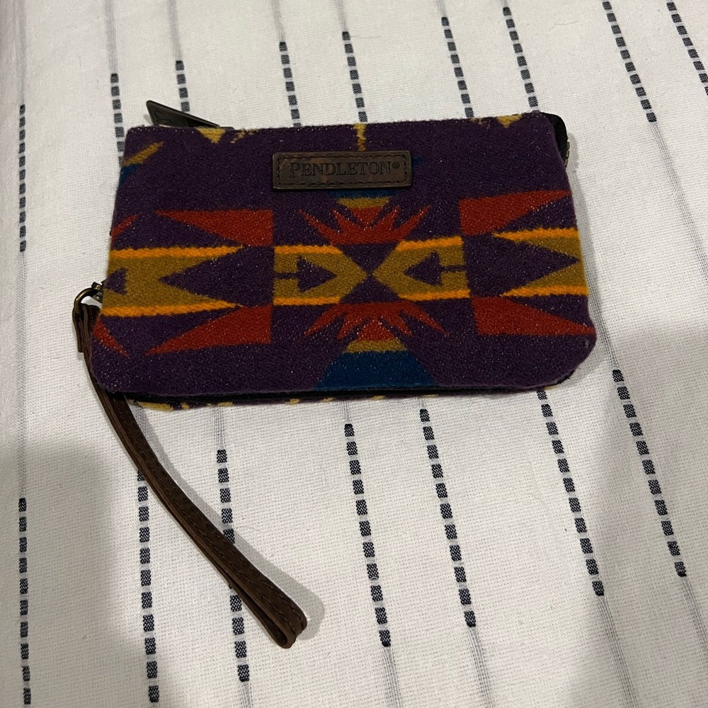 Pendleton cloth wristlet